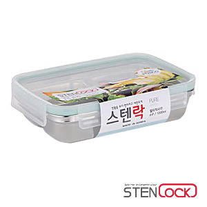 스텐락 퓨어 멀티직사각 3구찬합 700ml
