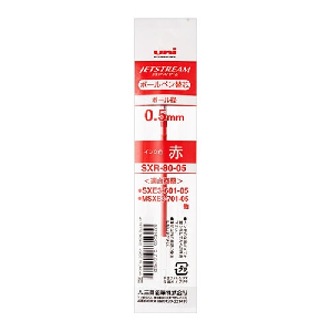 미쯔비시)제트스트림 다색볼펜 리필(SXR-80-05/0.5mm/적)-다스(10개입)