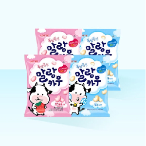 롯데 말랑카우 딸기캔디(158g)