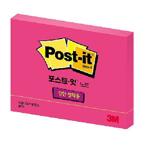 3M)포스트-잇 강한점착용(657/핫핑크)