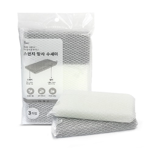 스펀지 망사 수세미 3p