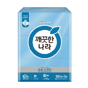 깨끗한나라)순수소프티미용티슈(180매X6개입)