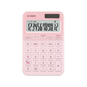 카시오)계산기(MS-20YC/핑크/12자리)
