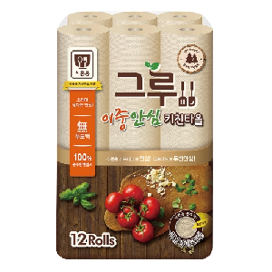 삼정펄프)그루 이중 안심 키친타올 120매×12롤