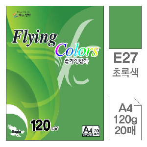삼원)플라잉칼라(E27.초록색/A4/120g/20매)