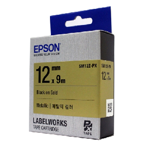 EPSON)라벨프린터리본(SM12Z)골드/흑문자