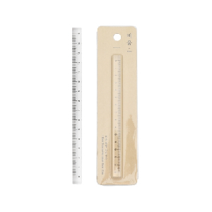 모닝)비움 투명사각직자 15cm