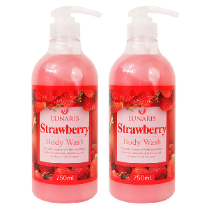 지친몸과마음 온몸을감싸는 바디워시 750ml 딸기 2개