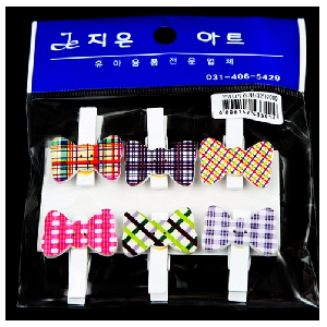 모양나무집게(리본)