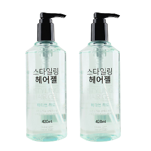 모발건조방지 끈적임없이 세팅효과 헤어젤 420ml 2개