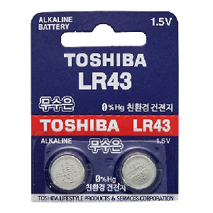 도시바)코인형건전지(LR43/2입)
