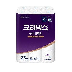 유한킴벌리)크리넥스순수3겹화장지(27M×24롤)
