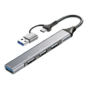 코시)에바듀얼커넥터 (C타입+USB-A) 4포트허브  UH2213CA