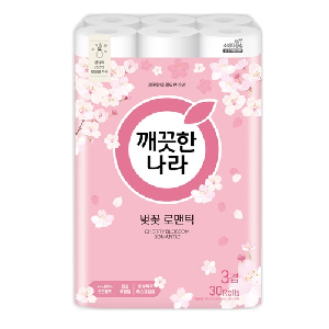 깨끗한나라)3겹데코벚꽃로맨틱화장지(27M×30롤)