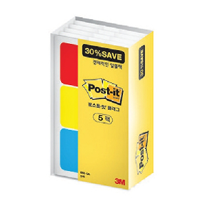 3M)포스트-잇 플래그 파일바인더용 알뜰팩(686-5A)